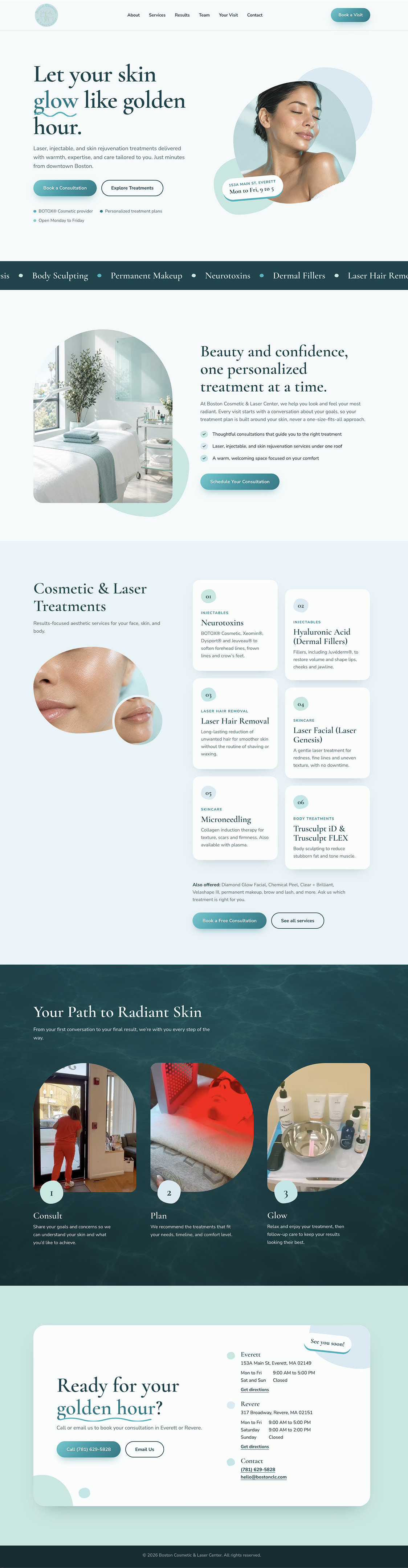 Med spa website